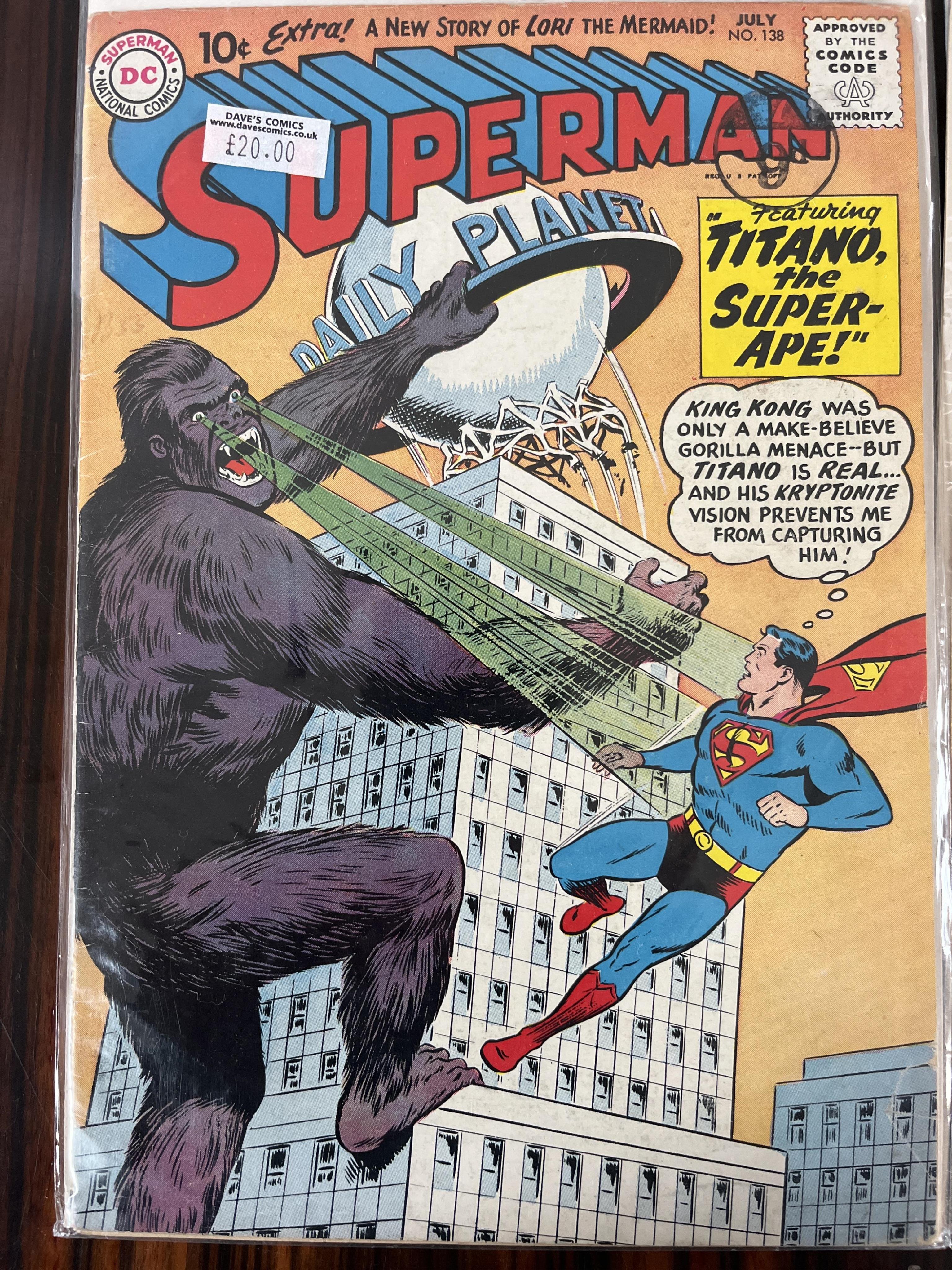 Superman, DC comics, Vol. 1, 74 issues between #138–247, comprising, #138, #142, #148, #149 [minor key], #151, #157 [minor key], #159, #161A [minor key], #162 x2, #163 x2, #167 [minor key], #168 x2, #169, #170, #171, #17
